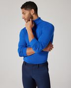 Roll Neck Knit With Rib Detail 